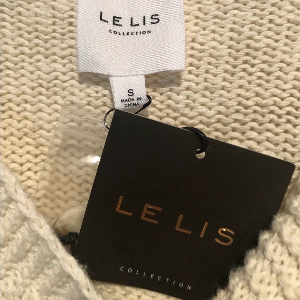 ‼️WOW‼️Le Lis Cream Cardigan with Pink AccentsNWT - Picture 6 of 13